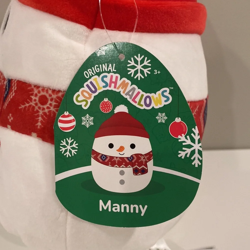Squishmallow Manny the Snowman 8” NWT Christmas 2023 - Picture 3 of 4